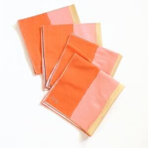 Vintage Vera Neumann Cloth Napkins with Vivid Ombre Effect - Set of 4